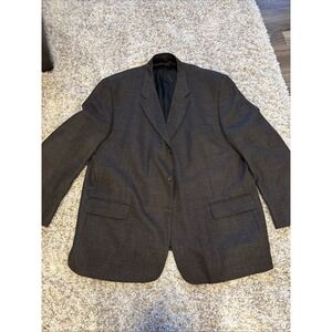 Mens Roberto Villini Brown Blazer‎ Size 50R 100% Wool